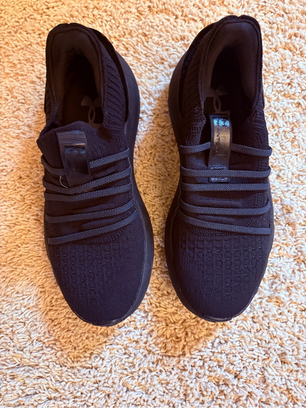 NEW Under Armour UA HOVR Phantom 3 Slip Black Running Shoes Women’s 7 Men’s 5.5